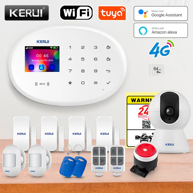 KERUI Security Protection 4G Wireless Home Alarm Set GSM Tuya Smart App 433MHz Window/Door Sensor Burglary Alarm System W204
KERUI Security Protection 4G Wireless Home Alarm Set GSM Tuya Smart App 433MHz Window/Door Sensor Burglary Alarm System W204