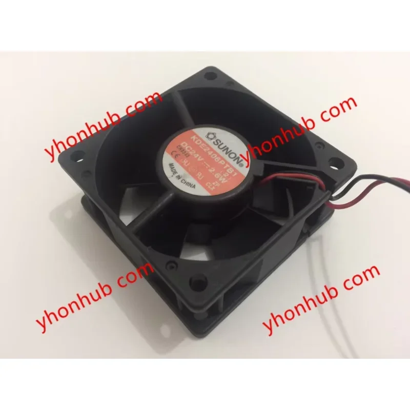 SUNON KDE2406PTB1 DC 24V 2.6W 60x60x25mm Cooling Fan
SUNON KDE2406PTB1 DC 24V 2.6W 60x60x25mm Cooling Fan