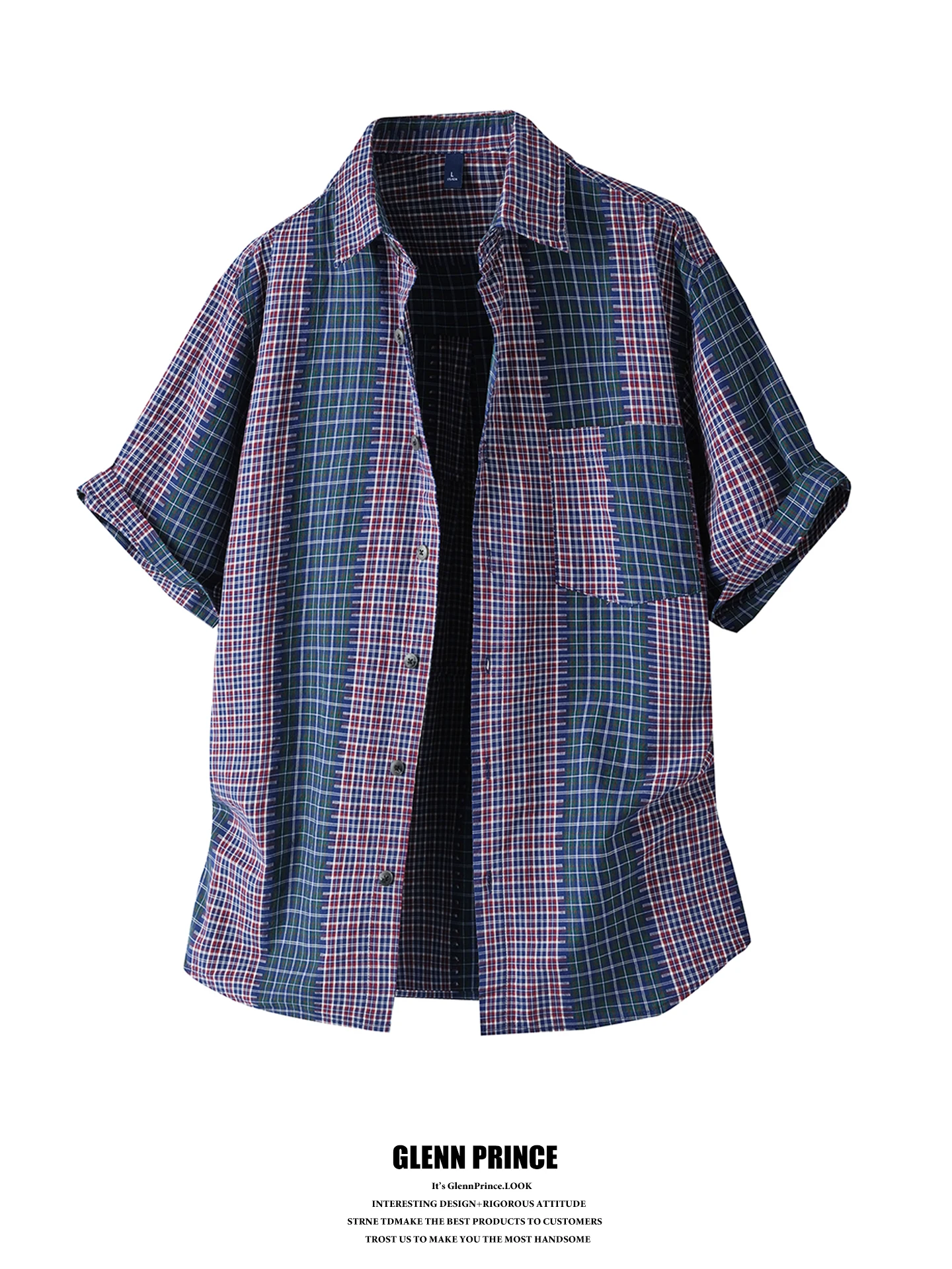 GPstudio American Retro Color Block Plaid Short Sleeve Casual Shirt Men's Summer Handsome Design Cotton Youth Fashion
GPstudio American Retro Color Block Plaid Short Sleeve Casual Shirt Men's Summer Handsome Design Cotton Youth Fashion