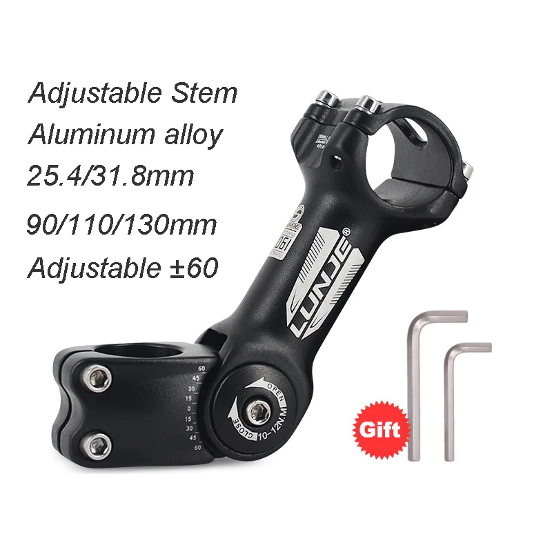 Adjustable Angle Bicycle Stem Handlebar Riser Aluminum Alloy Extension Adapter MBT 25.4/31.8mm Ultralight Bicycle Stem
Adjustable Angle Bicycle Stem Handlebar Riser Aluminum Alloy Extension Adapter MBT 25.4/31.8mm Ultralight Bicycle Stem