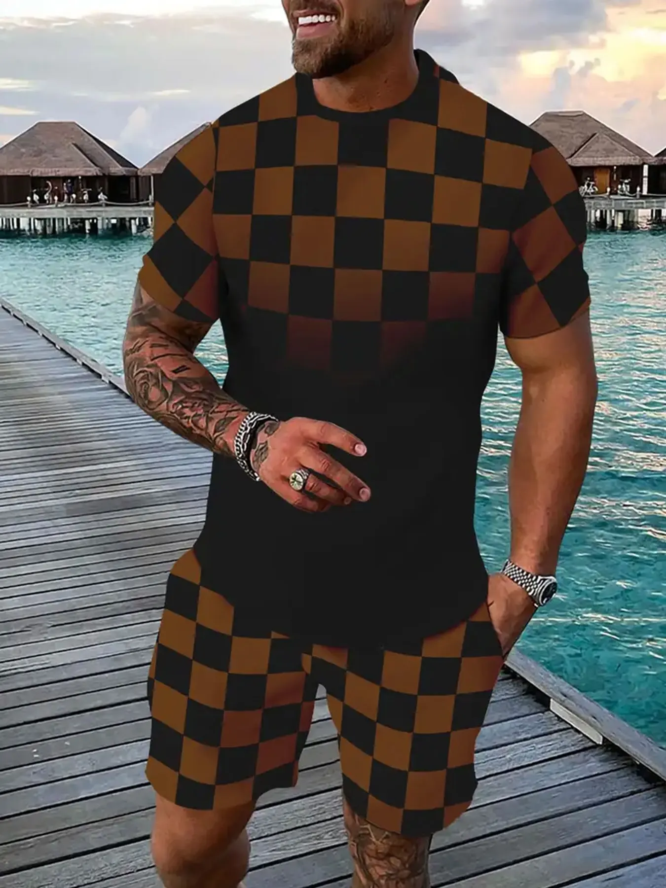 Casual Sports Suit Breathable Outdoor Casual Men's T-Shirt and Pants Suit Summer 3D Printing Suit Adult Men
Casual Sports Suit Breathable Outdoor Casual Men's T-Shirt and Pants Suit Summer 3D Printing Suit Adult Men
