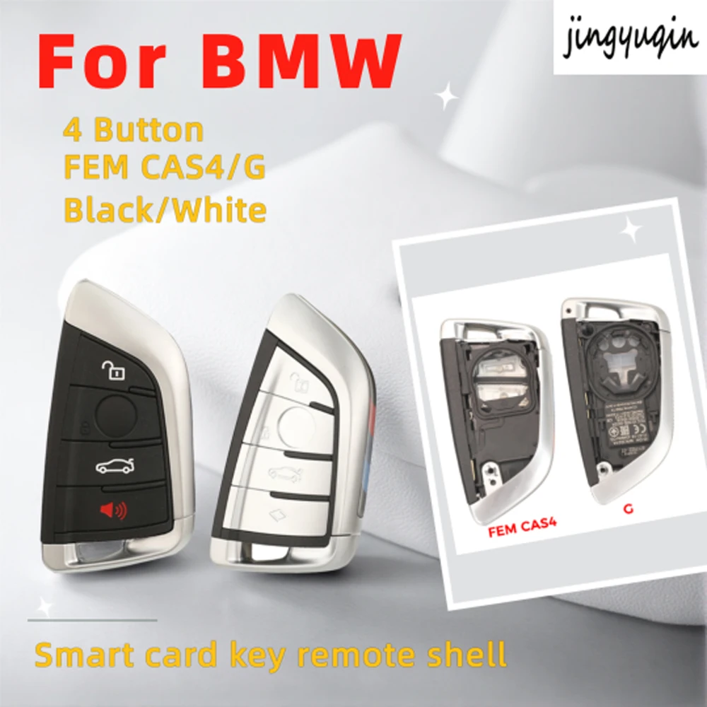 jingyuqin For BMW FEM CAS4/G chassis Optional colors: black and white No logo 4 Button Smart card remote car key case shell
jingyuqin For BMW FEM CAS4/G chassis Optional colors: black and white No logo 4 Button Smart card remote car key case shell