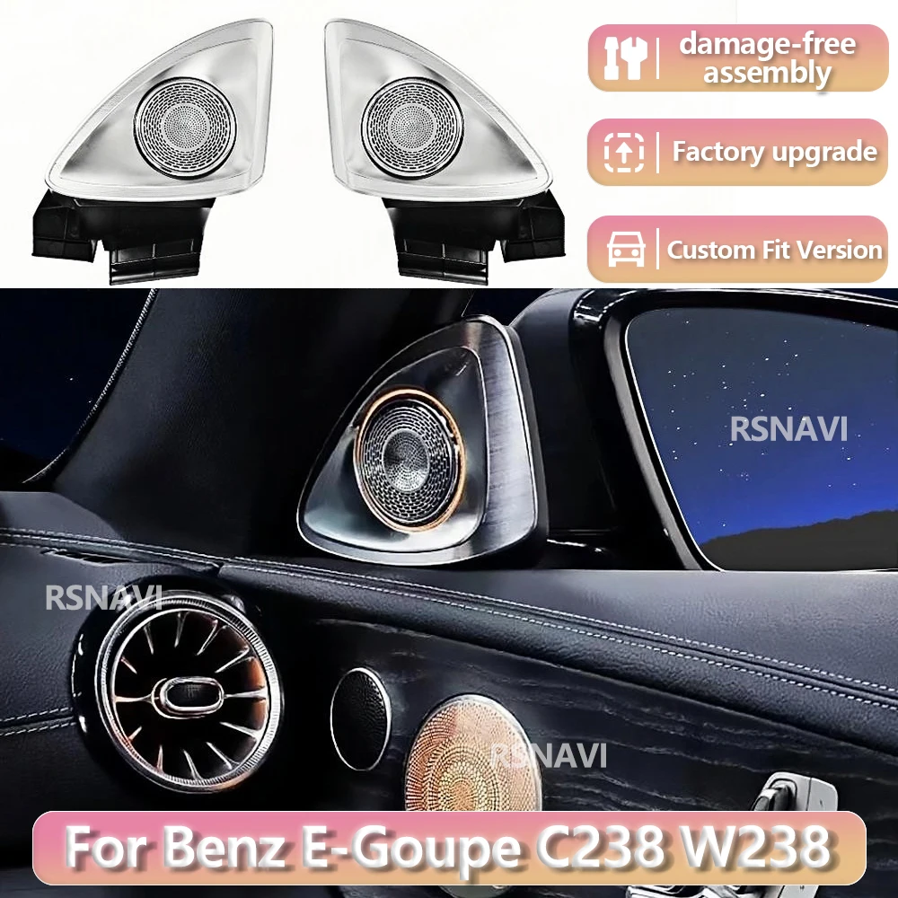For Mercedes Benz E-Coupe W238 64 Colors LED 4D Rotating Tweeter Precise Fit Speaker Horn Refit Interior Upgrade Interior
For Mercedes Benz E-Coupe W238 64 Colors LED 4D Rotating Tweeter Precise Fit Speaker Horn Refit Interior Upgrade Interior