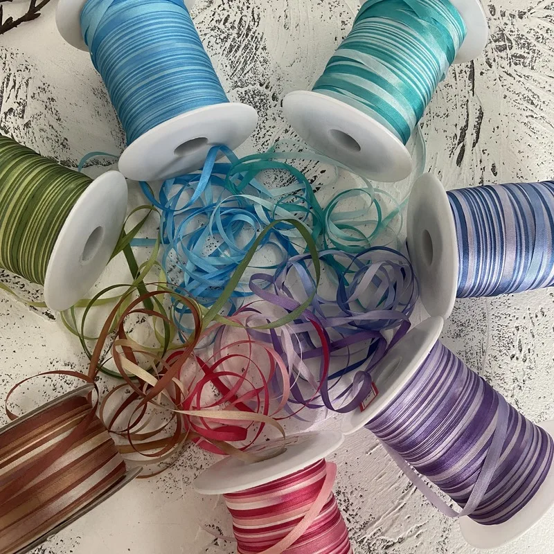 4mm silk ribbon variegated color,100% real pure silk thin taffeta soft silk ribbons for embroidery
4mm silk ribbon variegated color,100% real pure silk thin taffeta soft silk ribbons for embroidery