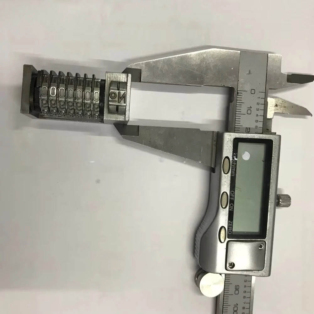 6-Piece Set 4x8 All Steel 7-Digit Numbering Machine Gothic Font 543210 Numerator Printing 40x18x25mm Backward Jump New Condition
6-Piece Set 4x8 All Steel 7-Digit Numbering Machine Gothic Font 543210 Numerator Printing 40x18x25mm Backward Jump New Condition
