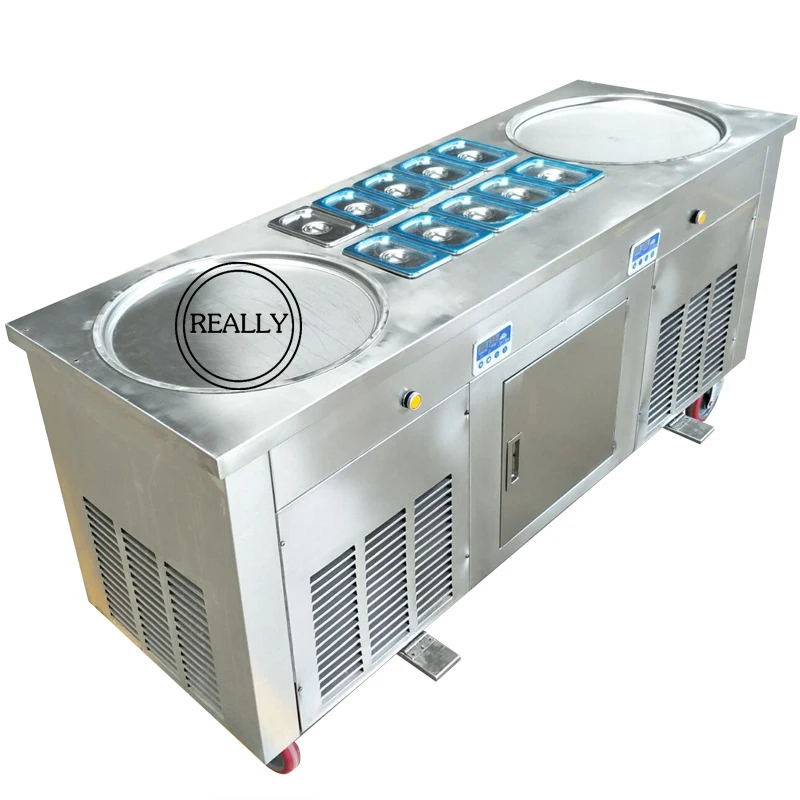 Double Round Pan With Fridge Cooling Tanks Fried Ice Cream Machine with Digital Meter Durable Fry Ice Cream Machine Thailand
Double Round Pan With Fridge Cooling Tanks Fried Ice Cream Machine with Digital Meter Durable Fry Ice Cream Machine Thailand