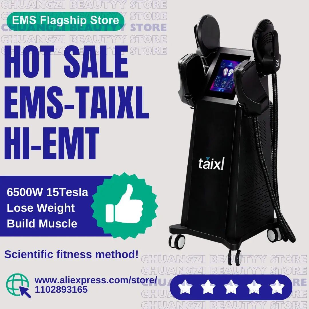 Taixl Muscle Toning EMS Neo Body Sculpt Machine Body Slimming Fat Burning Nova Weight Loss Electromagnetic Muscle Shaping
Taixl Muscle Toning EMS Neo Body Sculpt Machine Body Slimming Fat Burning Nova Weight Loss Electromagnetic Muscle Shaping