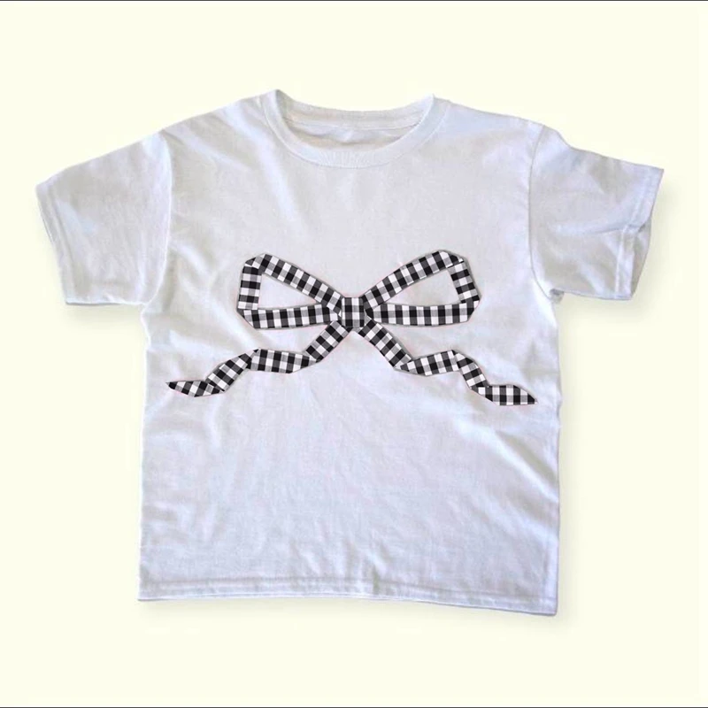 Summer Crop Top Korean Kawaii Y2K Streetwear Women Bowknot T-shirt Casual Crew Neck Short Sleeve Slim Fit Tees for Daily Clothes
Summer Crop Top Korean Kawaii Y2K Streetwear Women Bowknot T-shirt Casual Crew Neck Short Sleeve Slim Fit Tees for Daily Clothes