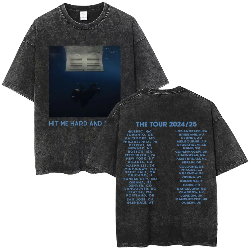 Hit Me Hard and Soft Tour Vintage Washed T-shirt Men Women Fashion Pop Music Album Tee Shirt Men's Hip Hop Oversized T-shirts
Hit Me Hard and Soft Tour Vintage Washed T-shirt Men Women Fashion Pop Music Album Tee Shirt Men's Hip Hop Oversized T-shirts