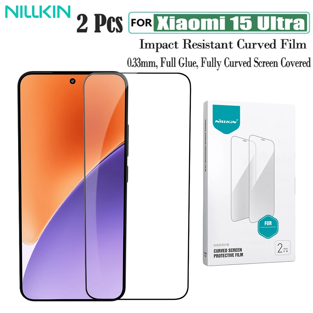 Nillkin Screen Protector 2Pcs For Xiaomi 15 Ultra Soft Film For Curved Screen Impact Resistant Curved Film For Xiaomi Mi 15Ultra
Nillkin Screen Protector 2Pcs For Xiaomi 15 Ultra Soft Film For Curved Screen Impact Resistant Curved Film For Xiaomi Mi 15Ultra