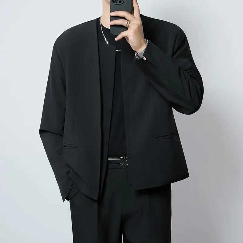oulder Pad Men's ort Casual Sle Bla Suit Jaet No Collar Faionable Cool Trendy Leisure Polyester Fiber Autumn Spring
oulder Pad Men's ort Casual Sle Bla Suit Jaet No Collar Faionable Cool Trendy Leisure Polyester Fiber Autumn Spring
