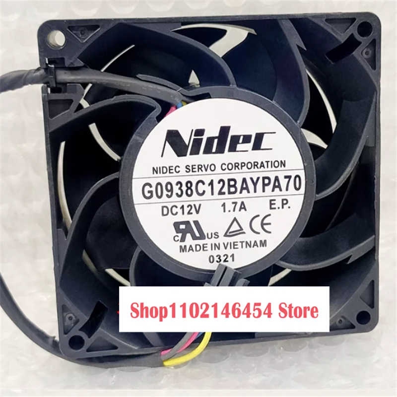 1 шт. для Nidec G0938C12BAYPA70 DC 12 В 1,7 А 90x90x38 мм 4-проводной охлаждающий вентилятор
1 шт. для Nidec G0938C12BAYPA70 DC 12 В 1,7 А 90x90x38 мм 4-проводной охлаждающий вентилятор
