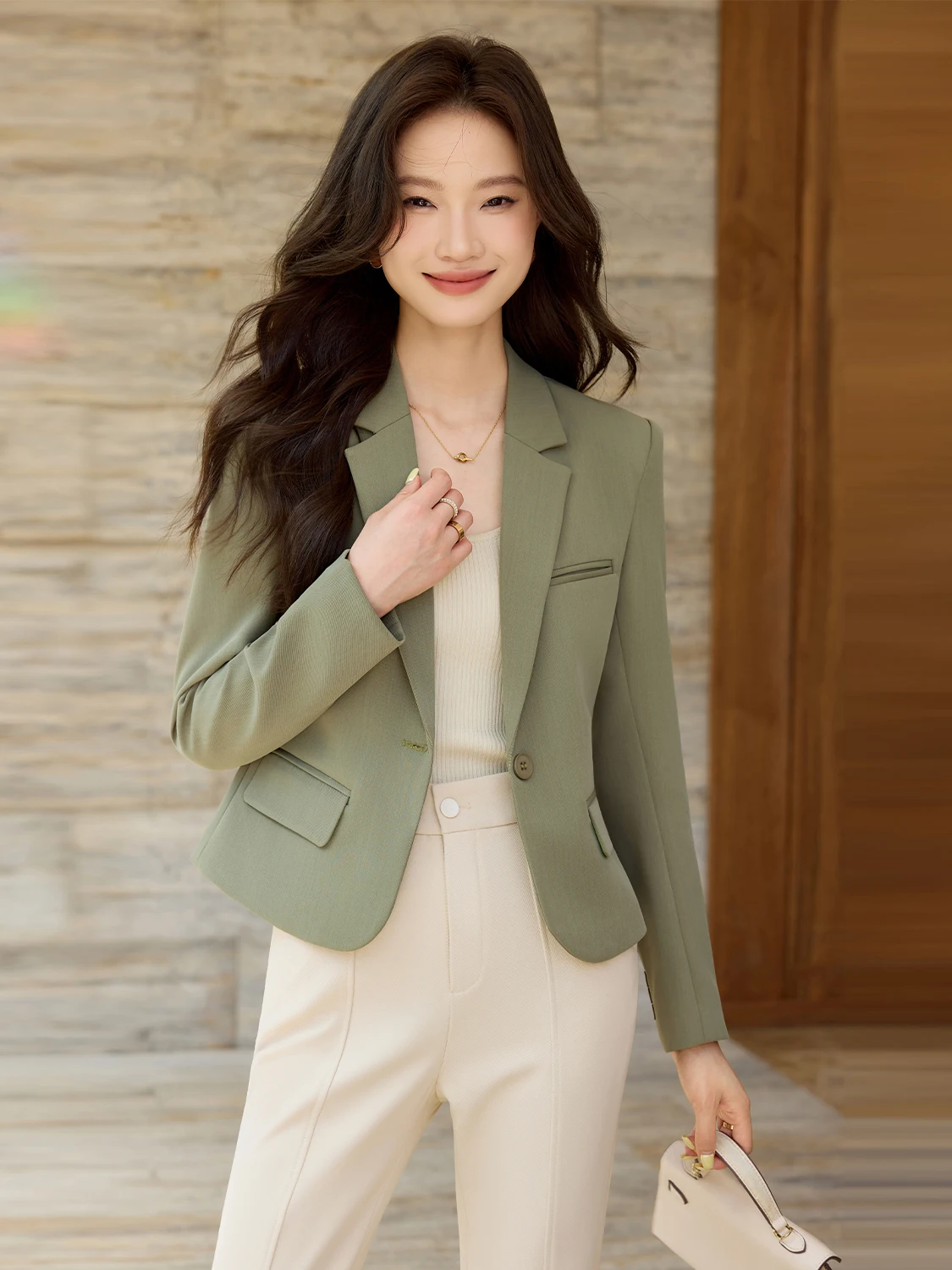 Short Tailored Women's Professional Fashionable Waist-Cinching Korean Style Office Lady Suit Autumn New Arrival
Short Tailored Women's Professional Fashionable Waist-Cinching Korean Style Office Lady Suit Autumn New Arrival