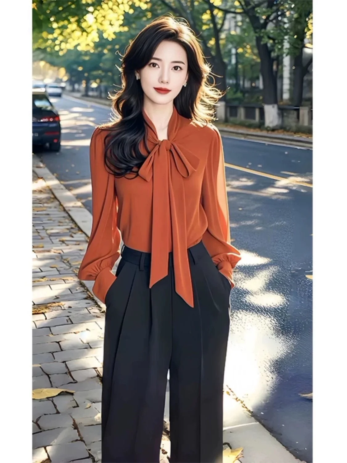 New Elegant 2 Piece Sets Spring Fashion Chiffon Shirts Women Bow Collar Long Sleeve Shirts+ Straight-Leg Pants OL lady Outfits
New Elegant 2 Piece Sets Spring Fashion Chiffon Shirts Women Bow Collar Long Sleeve Shirts+ Straight-Leg Pants OL lady Outfits