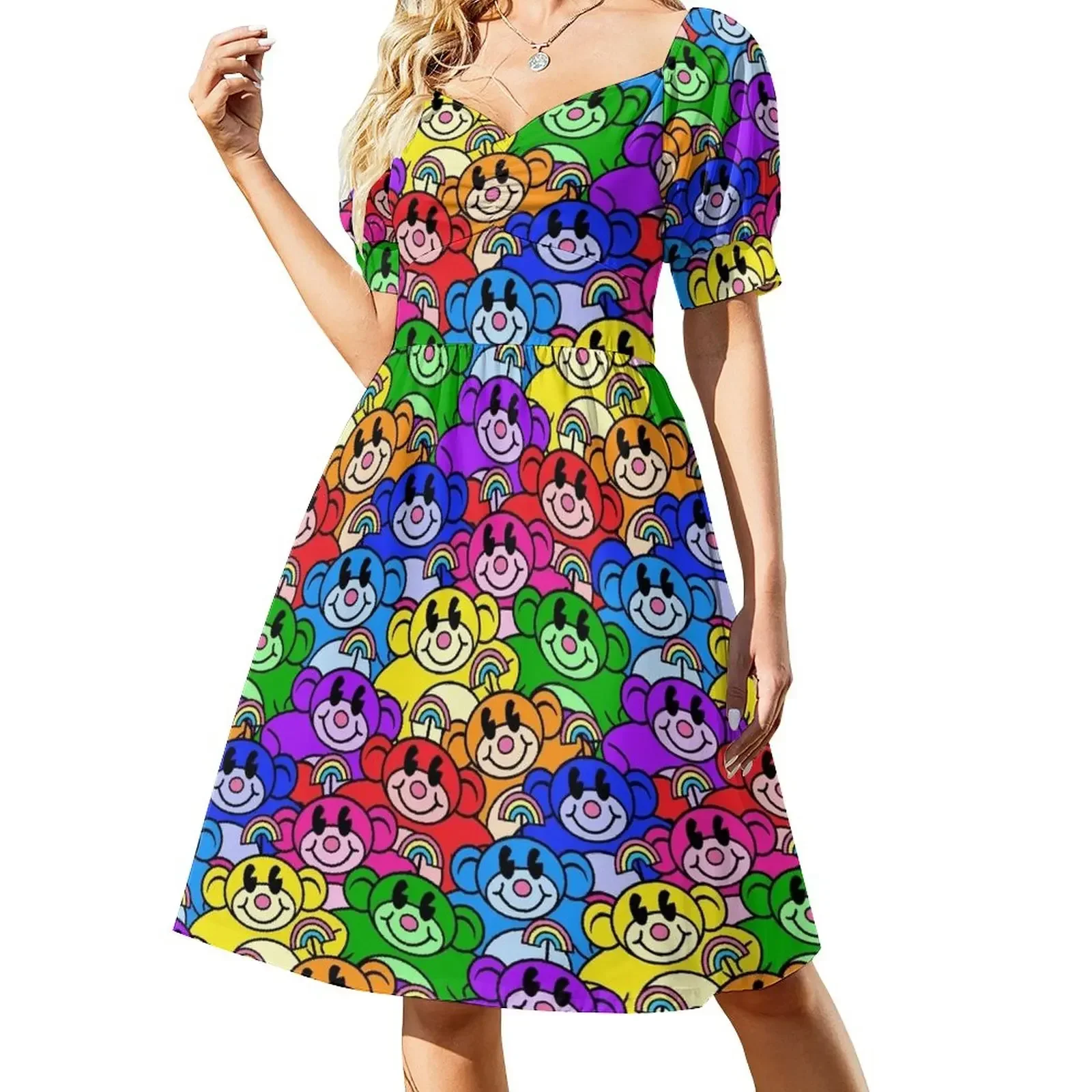 Rainbow Monkeys Short-Sleeved Dress elegant women's sets summer dress daily elegant women's dresses sale Dress
Rainbow Monkeys Short-Sleeved Dress elegant women's sets summer dress daily elegant women's dresses sale Dress