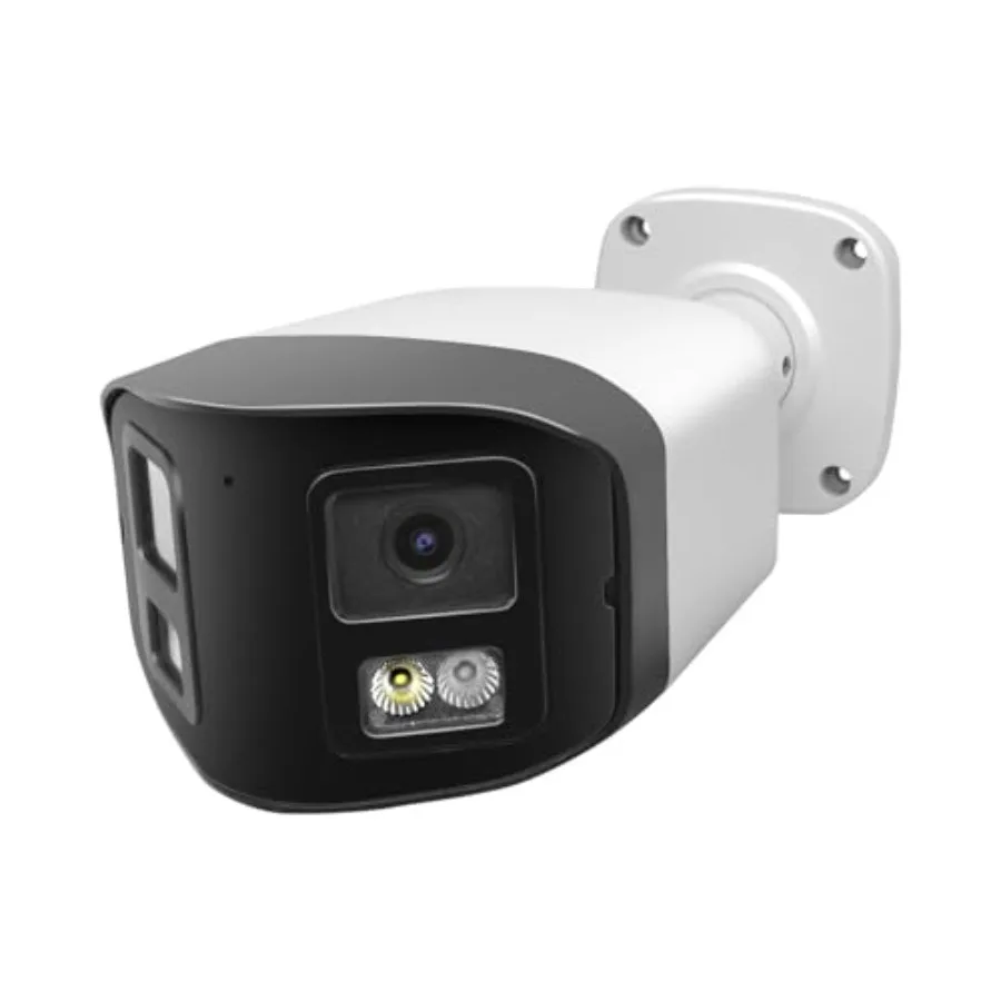 4MP Dual Lens PoE IP Security Camera for outdoor surveillance, metal housing, black, 180 ultra wide viewing angle with AI human
4MP Dual Lens PoE IP Security Camera for outdoor surveillance, metal housing, black, 180 ultra wide viewing angle with AI human