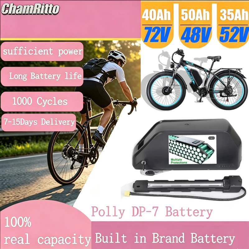 Polly Electric bicycle bike battery Downtube Hailong DP7 48V 52 36 60 72V 20 25 30ah 35 40 50Ah 60Ah 3000W 21700 Lithium Battery
Polly Electric bicycle bike battery Downtube Hailong DP7 48V 52 36 60 72V 20 25 30ah 35 40 50Ah 60Ah 3000W 21700 Lithium Battery