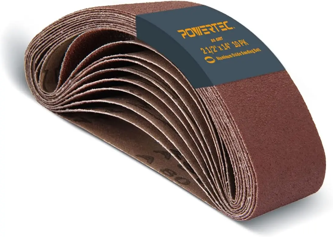 2-1/2 x 14 Inch Sanding Belts 80 Grit Aluminum Oxide for Belt Sander Wood Metal Polishing 10 Pack
2-1/2 x 14 Inch Sanding Belts 80 Grit Aluminum Oxide for Belt Sander Wood Metal Polishing 10 Pack