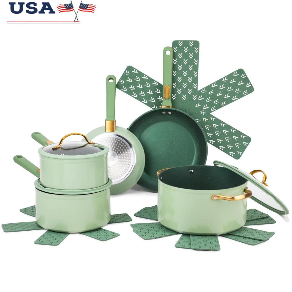 Non-Stick Granite 12-Piece Cookware Set Durable Aluminum Stainless Steel Cookware Protectors Induction Compatible Easy Cleanup
Non-Stick Granite 12-Piece Cookware Set Durable Aluminum Stainless Steel Cookware Protectors Induction Compatible Easy Cleanup