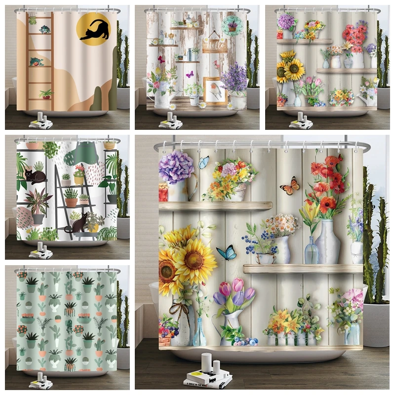 Bohemian Flower Shower Curtain Colorful Boho Floral Spring Succulent Plant Botanical Leaf Greenery Polyester Bathroom Curtain
Bohemian Flower Shower Curtain Colorful Boho Floral Spring Succulent Plant Botanical Leaf Greenery Polyester Bathroom Curtain