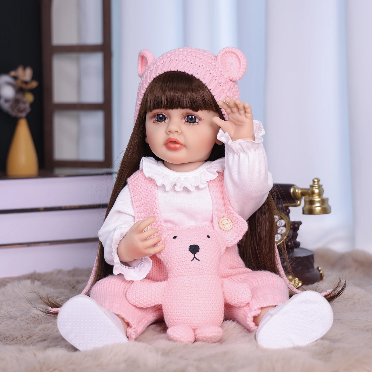 KEIUMI 22 Inch Bebe Reborn Dolls Soft Silicone Vinyl Girl Body Realistic Skin Headmade Painted DIY Dolls Christmas Gift
KEIUMI 22 Inch Bebe Reborn Dolls Soft Silicone Vinyl Girl Body Realistic Skin Headmade Painted DIY Dolls Christmas Gift
