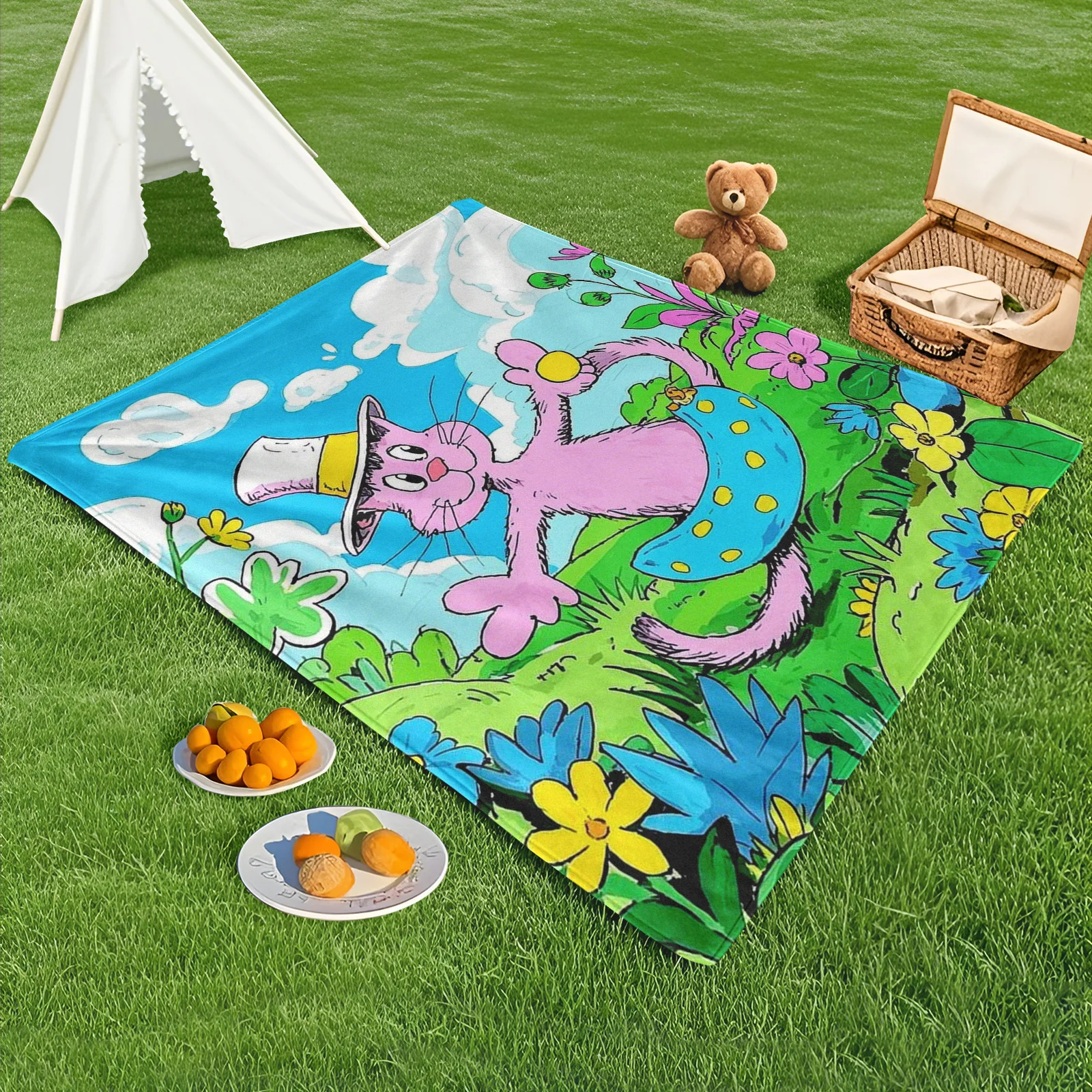 The Cat In The Hat Pink Floral Sky Blue Cloud Outdoor Blanket For Garden Relaxation And Sunny Days
The Cat In The Hat Pink Floral Sky Blue Cloud Outdoor Blanket For Garden Relaxation And Sunny Days