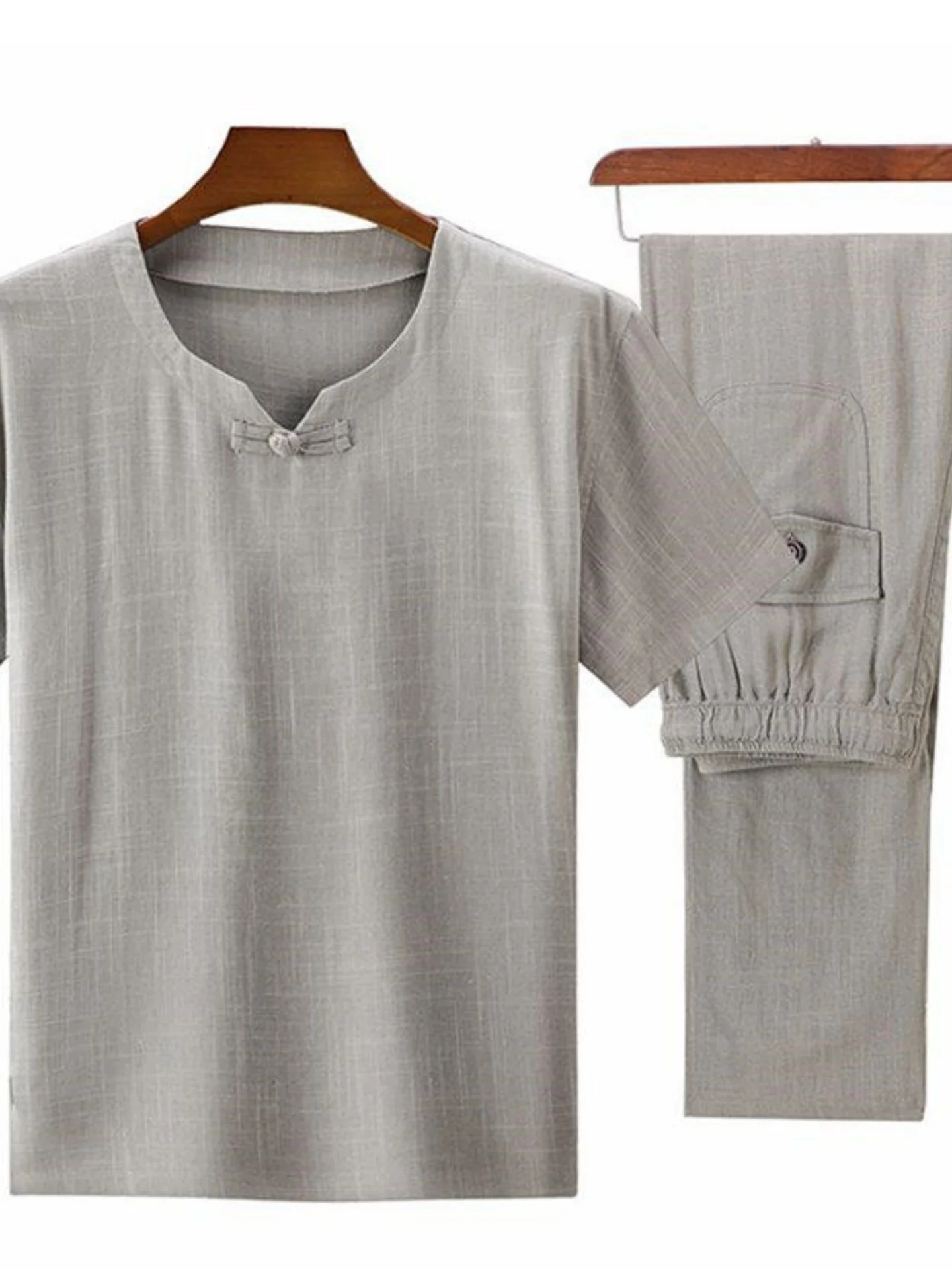 Men's Summer Cotton Linen f Sve T-irt Set Faion Urban Loose Fit Cool Feeling Thin Material Dad's Wardrobe ential
Men's Summer Cotton Linen f Sve T-irt Set Faion Urban Loose Fit Cool Feeling Thin Material Dad's Wardrobe ential