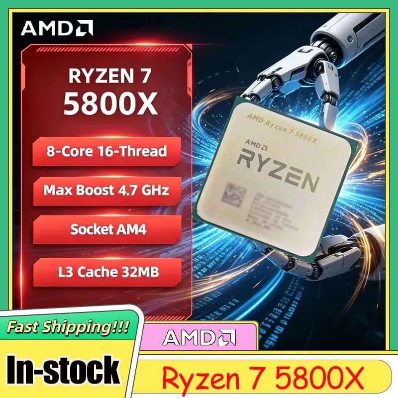 New AMD R7 5800X 8Core 16Thread 3.8GHz AM4 Socket Unlocked High-Performance Gaming CPU Processor Tray No Box
New AMD R7 5800X 8Core 16Thread 3.8GHz AM4 Socket Unlocked High-Performance Gaming CPU Processor Tray No Box