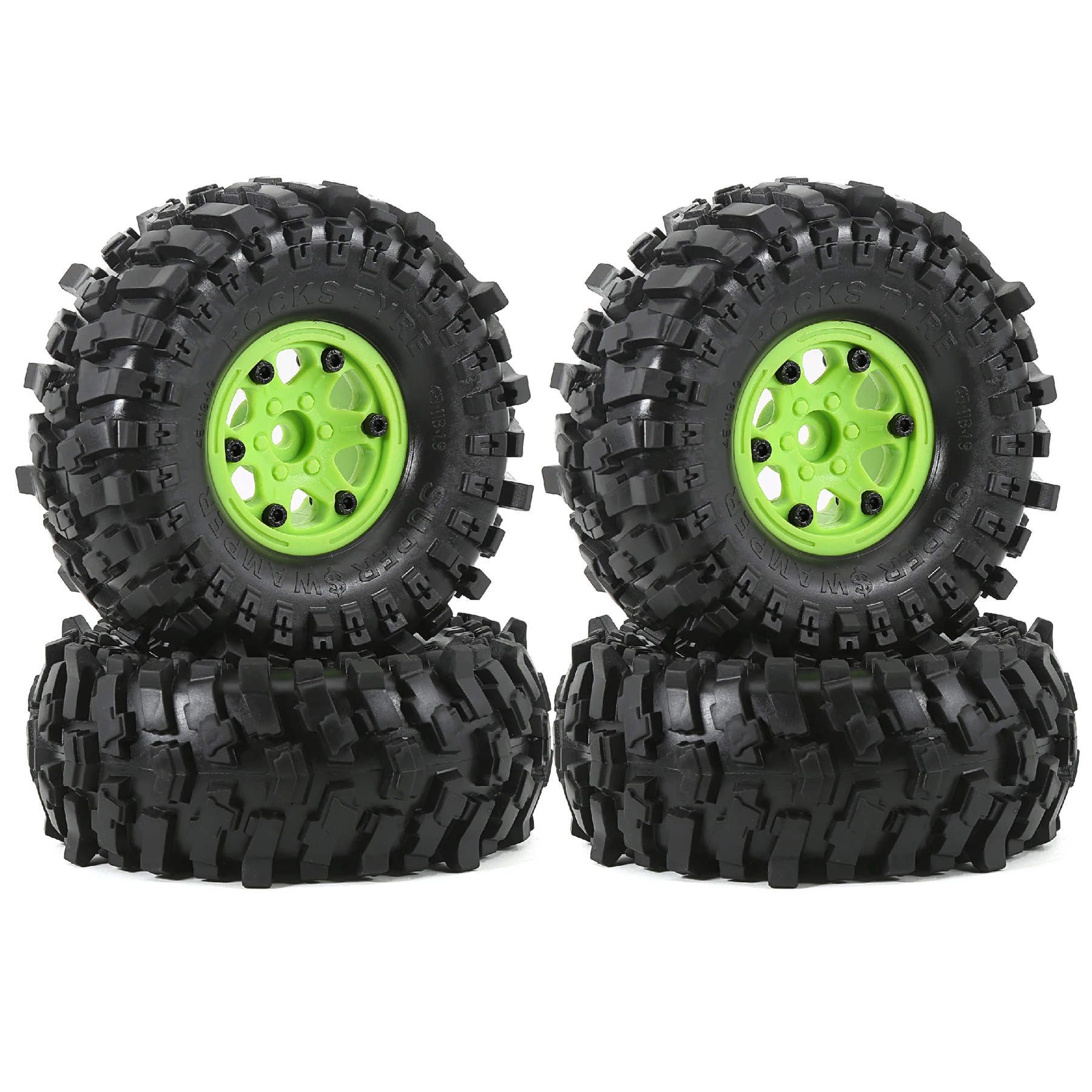 1.9" Rock Crawler Mud Tires Plastic Wheels 4PCS 1/10 RC Car Replacement Parts for Tamiya CC01 TRX4 Axial SCX10 II RC4WD Gen8
1.9" Rock Crawler Mud Tires Plastic Wheels 4PCS 1/10 RC Car Replacement Parts for Tamiya CC01 TRX4 Axial SCX10 II RC4WD Gen8