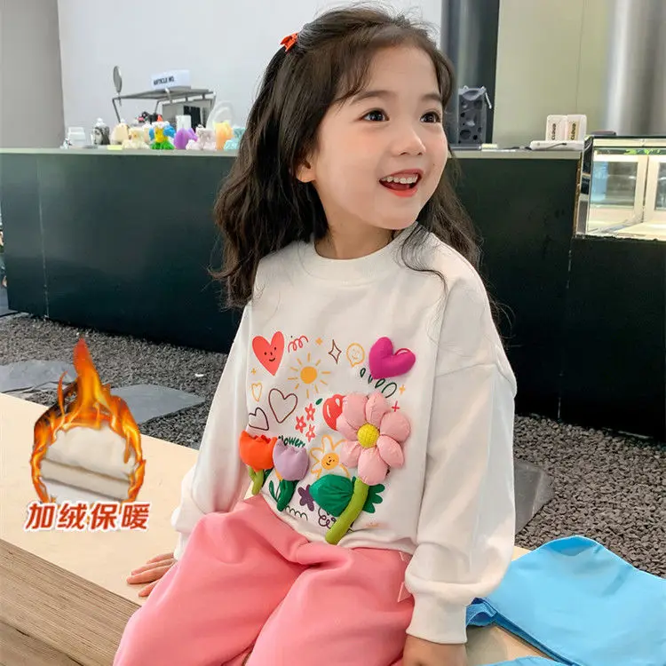 Girl's Clothing 2022 Autumn New Pure Cotton Loose All-Match Three-Dimensional Flower Decorative Printed Pullover Terry Sweater
Girl's Clothing 2022 Autumn New Pure Cotton Loose All-Match Three-Dimensional Flower Decorative Printed Pullover Terry Sweater