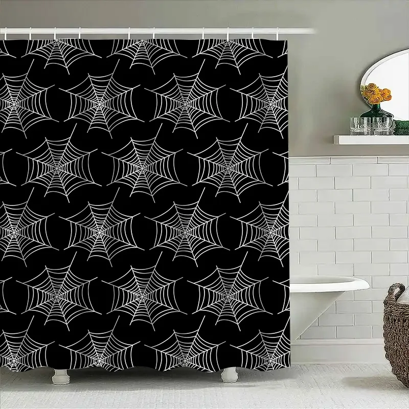 Занавеска для душа Tuniu с рисунком паутины, готический черный, белый цвет, декор для Хэллоуина, занавеска для ванной комнаты для домашнего декора
Занавеска для душа Tuniu с рисунком паутины, готический черный, белый цвет, декор для Хэллоуина, занавеска для ванной комнаты для домашнего декора