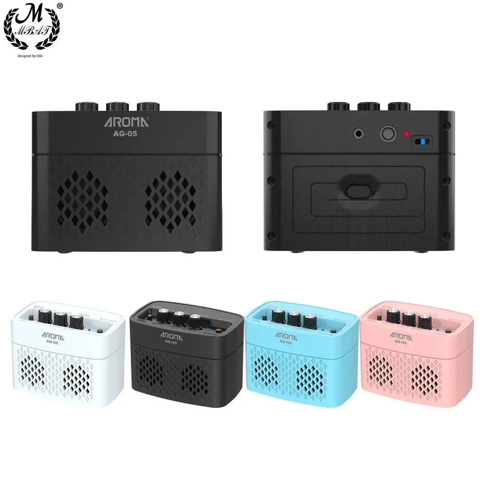AROMA Mini Guitar Amplifier 5W Bluetooth Color Speaker for Electric Guitar Bass Stringed Instruments Guitar Parts Accessories
AROMA Mini Guitar Amplifier 5W Bluetooth Color Speaker for Electric Guitar Bass Stringed Instruments Guitar Parts Accessories