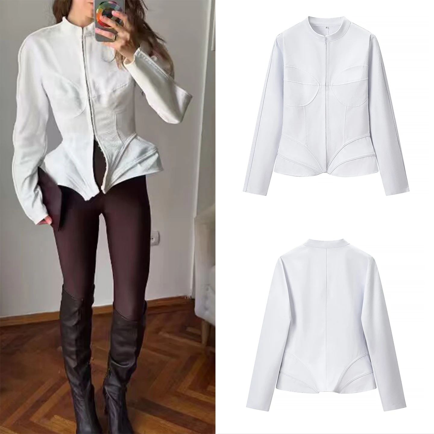 Slimming Fashionable Long Sleeve Stand Collar Jacket Top for Women New 2026 Spring Collection Versatile Elegant Style
Slimming Fashionable Long Sleeve Stand Collar Jacket Top for Women New 2026 Spring Collection Versatile Elegant Style