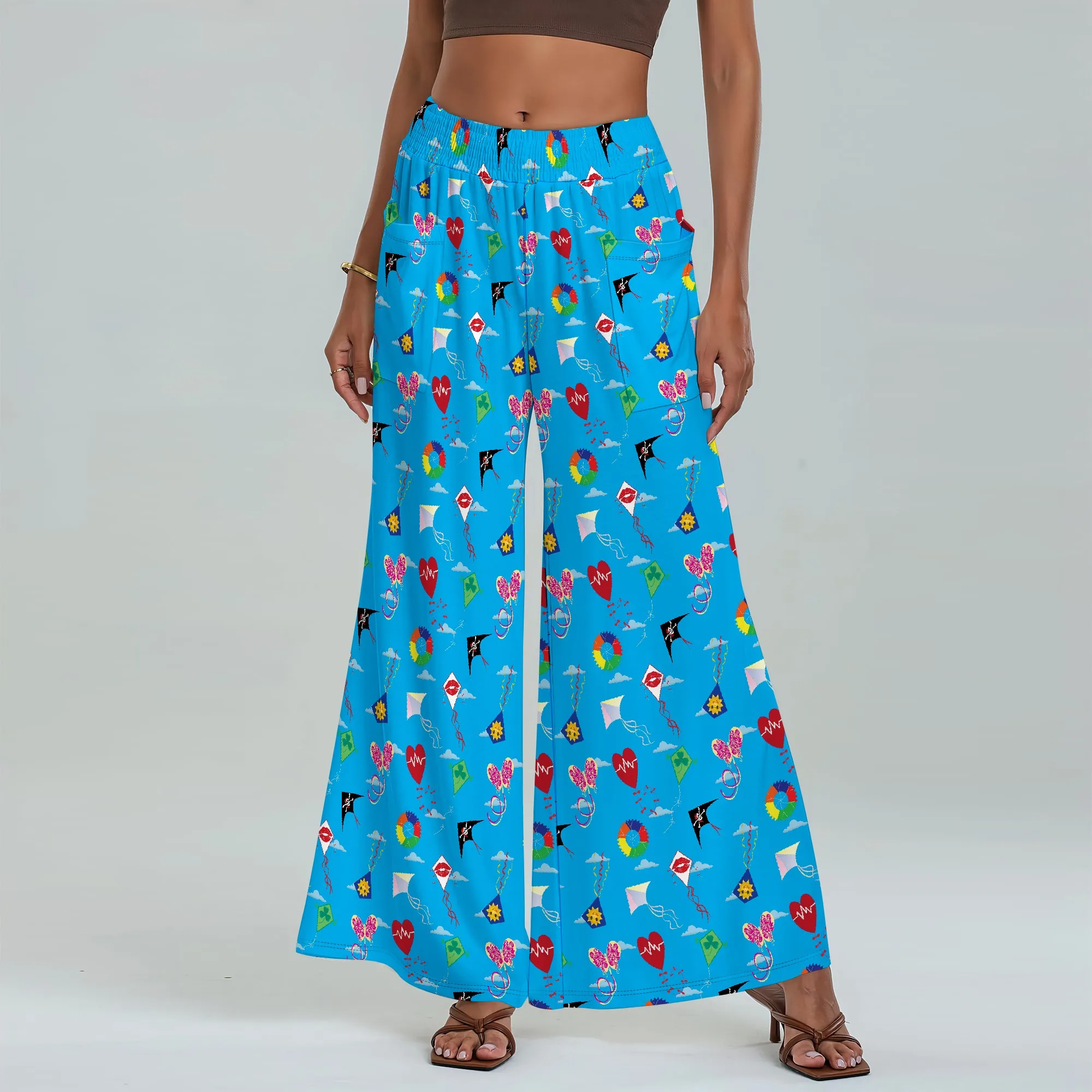 Women's Wide Leg Pants with Pockets All Seasons Casual Comfort Festival Pattern for Market Festival
Women's Wide Leg Pants with Pockets All Seasons Casual Comfort Festival Pattern for Market Festival