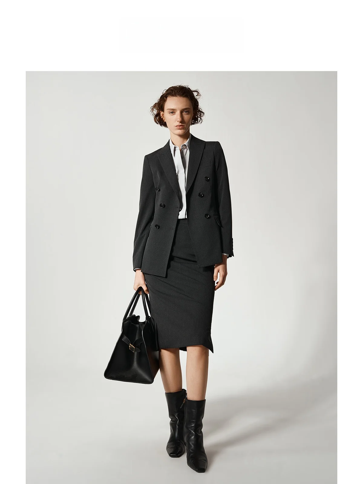 LeLenth ey Double-Breasted Suit Dr for Women Commute Work Interview Waist-Cinching Profional Outerwear
LeLenth ey Double-Breasted Suit Dr for Women Commute Work Interview Waist-Cinching Profional Outerwear