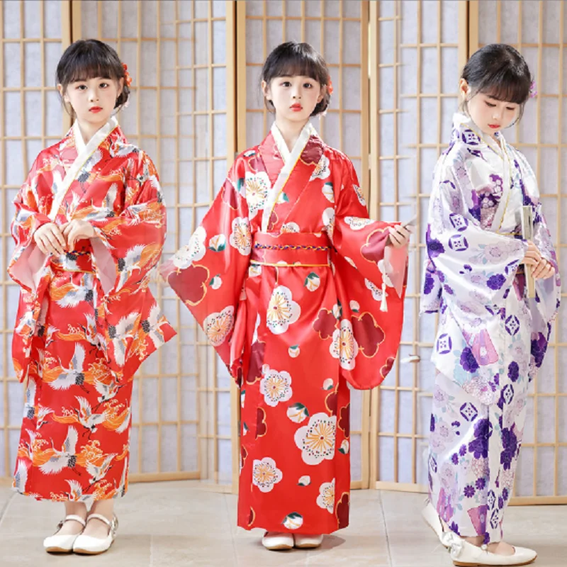2026 New Japanese Traditional Kimono Gown Girls Printed Flower Long Dress Cosplay Costumes Children's Satin Evening Dress
2026 New Japanese Traditional Kimono Gown Girls Printed Flower Long Dress Cosplay Costumes Children's Satin Evening Dress
