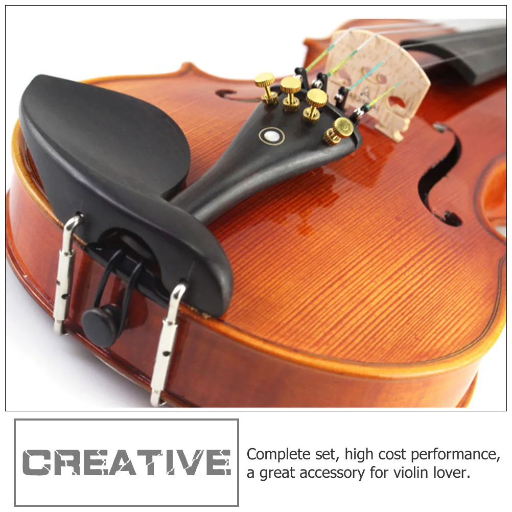 1 Set Ebony Violin Accessories High Quality Wooden Parts Smooth Durable Strings Instrument Supplies For Violin Lovers Black
1 Set Ebony Violin Accessories High Quality Wooden Parts Smooth Durable Strings Instrument Supplies For Violin Lovers Black