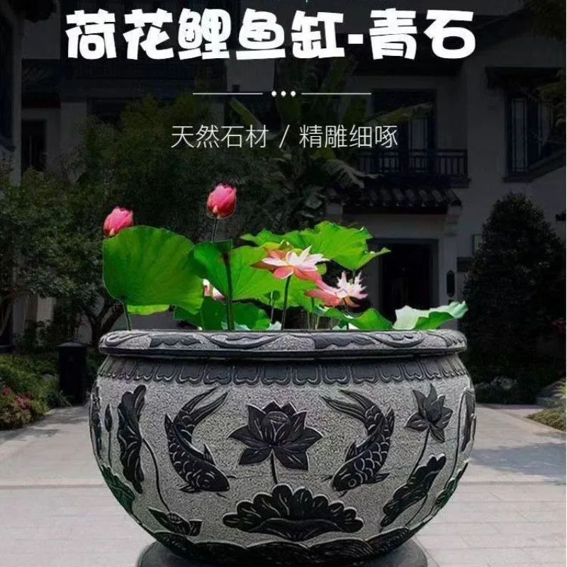 Tank Fish Basin Courtyard Water Blue Fish Stone Tank Outdoor Antique Lotus Water Tank Fish Pond Courtyard Ornament
Tank Fish Basin Courtyard Water Blue Fish Stone Tank Outdoor Antique Lotus Water Tank Fish Pond Courtyard Ornament
