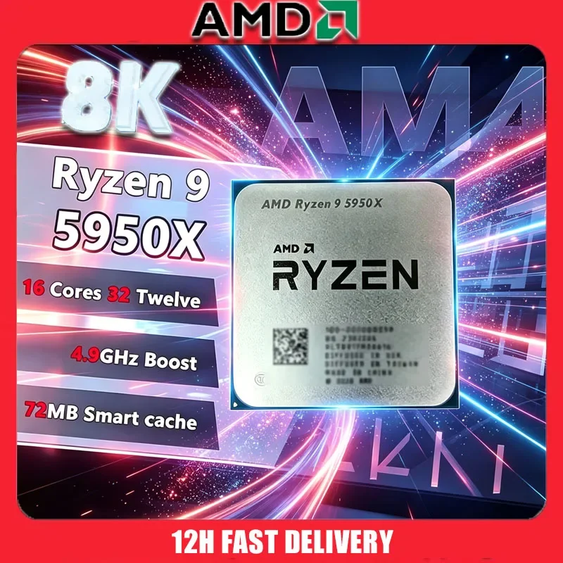AMD Ryzen 9 5950X New Ryzen 9 5000 Series Vermeer (Zen 3) 16-Core 3.4 GHz Socket AM4 105W Socket AM4 Without Cooler Loose Pie
AMD Ryzen 9 5950X New Ryzen 9 5000 Series Vermeer (Zen 3) 16-Core 3.4 GHz Socket AM4 105W Socket AM4 Without Cooler Loose Pie