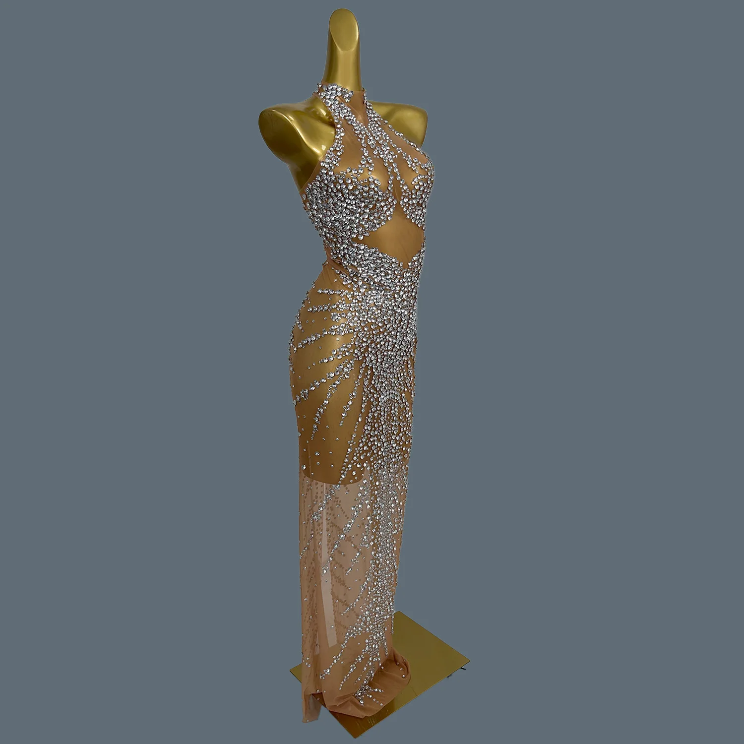 Noble See Through Mesh Evening Gown Women Luxury Party Graduation Ball Sparkly Crystals Dress Elegant Stage Long Dresses Huatuo
Noble See Through Mesh Evening Gown Women Luxury Party Graduation Ball Sparkly Crystals Dress Elegant Stage Long Dresses Huatuo