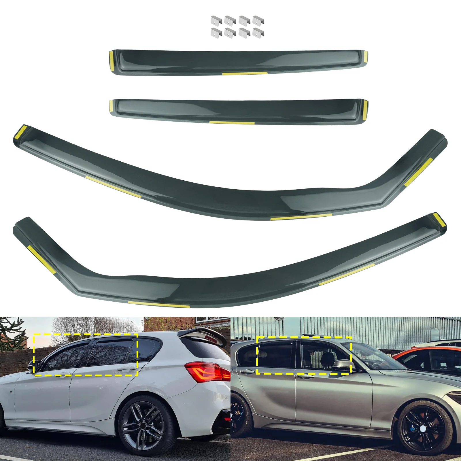 4pcs/set Tint Wind Deflectors For BMW 1 Series F20 2011-2018 5-Door Hatchback Window Edgevisors Wind Rain Sun Guard Deflector
4pcs/set Tint Wind Deflectors For BMW 1 Series F20 2011-2018 5-Door Hatchback Window Edgevisors Wind Rain Sun Guard Deflector