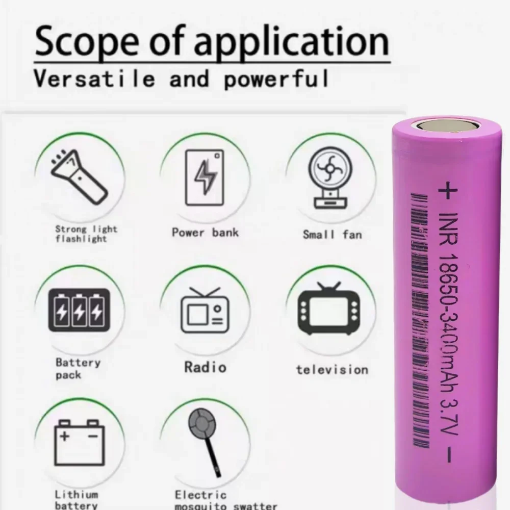 2025 New 18650 Battery Lithium Rechargeable 3400mAh Lithium Battery 3.7 V for Bright Flashlight Toy Rechargeable Battery
2025 New 18650 Battery Lithium Rechargeable 3400mAh Lithium Battery 3.7 V for Bright Flashlight Toy Rechargeable Battery
