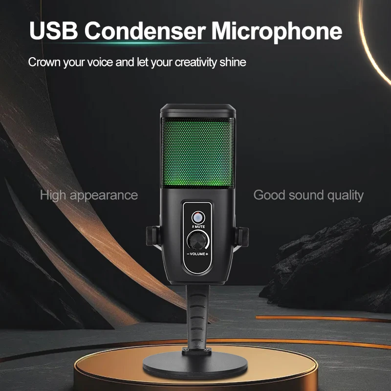 FUHAM RGB Condenser Microphone, USB Recording Microphone, Suitable for Gaming, Podcasting, Streaming, and YouTube
FUHAM RGB Condenser Microphone, USB Recording Microphone, Suitable for Gaming, Podcasting, Streaming, and YouTube