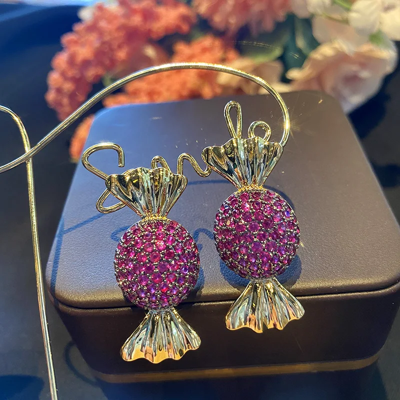 HIBRIDE Delicate Cute Candy Design Red Earrings Women Dress Multi Colour Light Luxury Jewellery Set Wedding Prom Party Gift E155
HIBRIDE Delicate Cute Candy Design Red Earrings Women Dress Multi Colour Light Luxury Jewellery Set Wedding Prom Party Gift E155