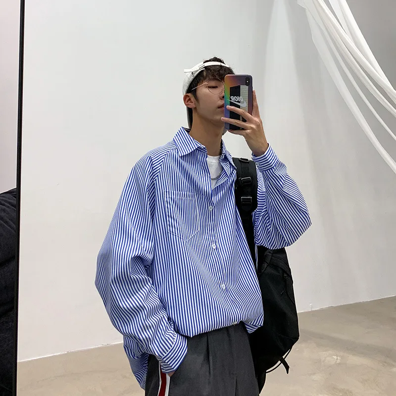 TRSYPHXM 2025 new Spring and Autumn New Simple Art Striped Loose Shirt Korean Men's Versatile Long Sleeve Shirt Trend
TRSYPHXM 2025 new Spring and Autumn New Simple Art Striped Loose Shirt Korean Men's Versatile Long Sleeve Shirt Trend
