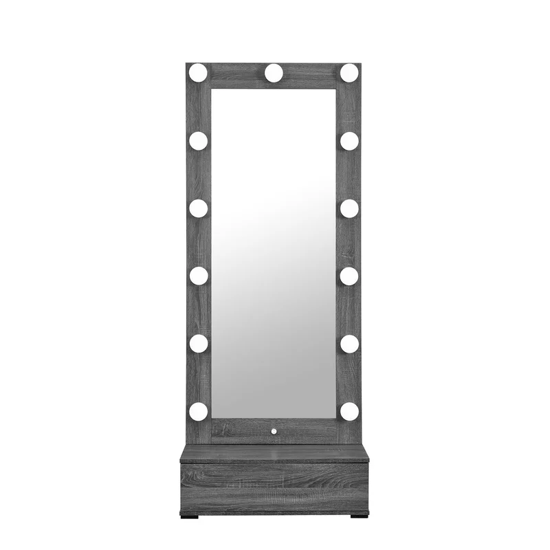 Lorena Grey Tall Mirror with Drawer and Built-in Speakers
Lorena Grey Tall Mirror with Drawer and Built-in Speakers