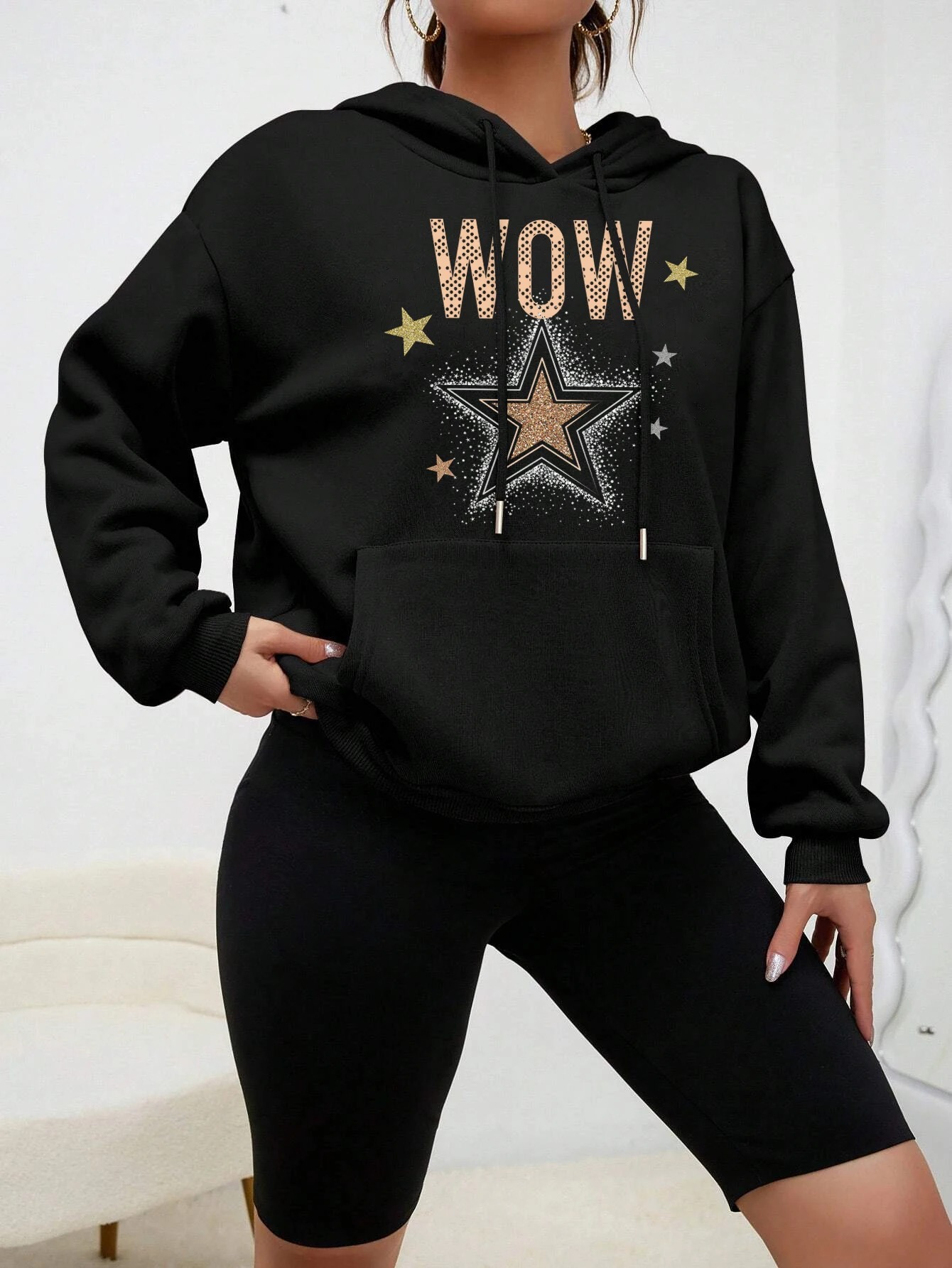 Wow Sparkling Stars Hoodie Woman Shining Hoodies Fleece fur-liner Women Hooded Casual Soft Spring Autumn Clothing
Wow Sparkling Stars Hoodie Woman Shining Hoodies Fleece fur-liner Women Hooded Casual Soft Spring Autumn Clothing