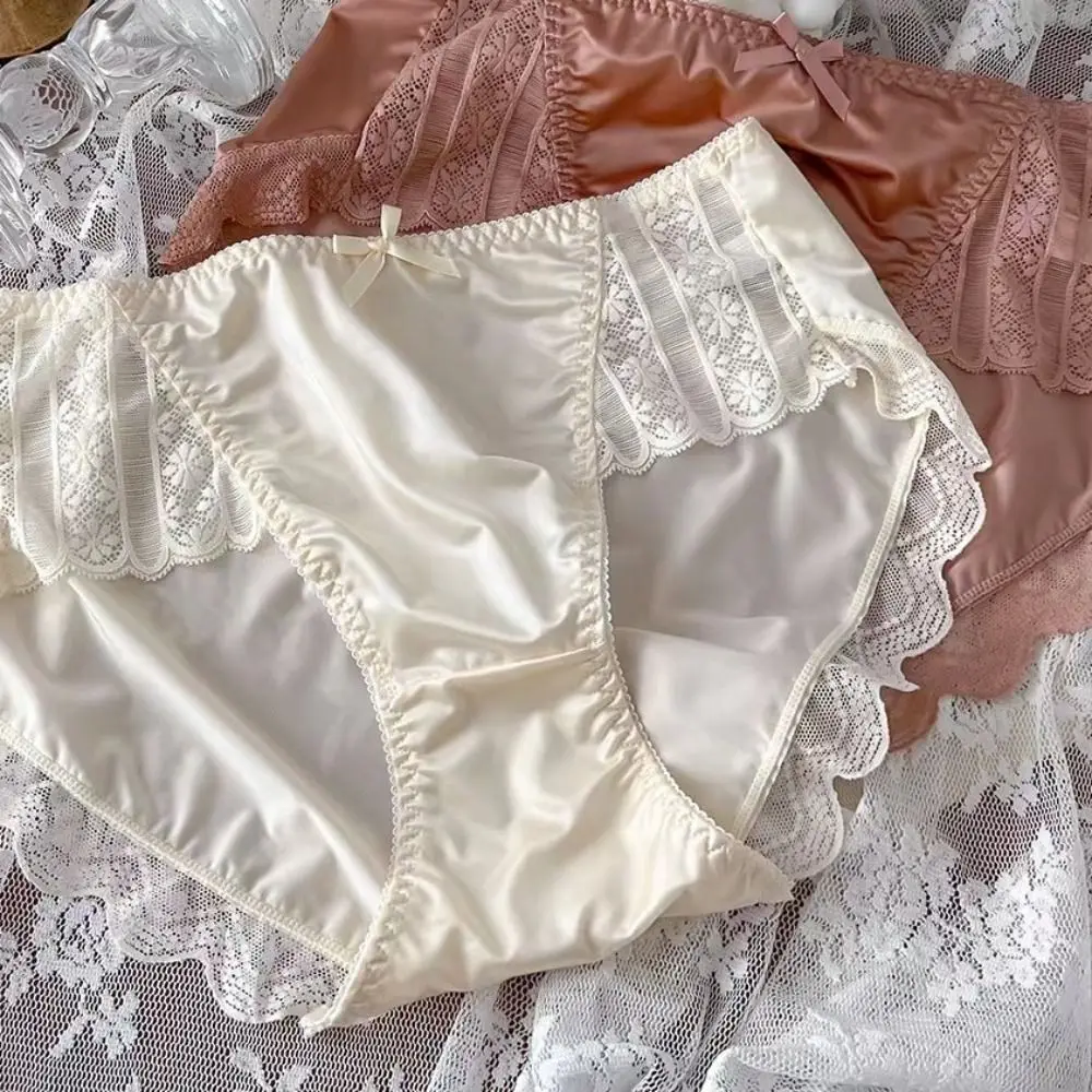 Underpants Lightweight Ice Silk Underwear Soft Smooth Sexy Panties Embroidery Satin Bow Lingerie Ladies
Underpants Lightweight Ice Silk Underwear Soft Smooth Sexy Panties Embroidery Satin Bow Lingerie Ladies