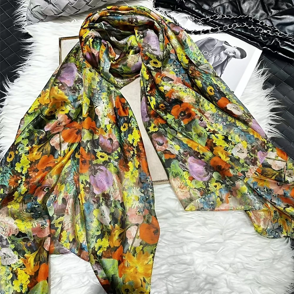 Red Green 100% Silk Scarf Women Scarves Bufandas Summer Beach Shawls Foulard Fall Winter Brand Floral Long Neck Scarves Hijabs
Red Green 100% Silk Scarf Women Scarves Bufandas Summer Beach Shawls Foulard Fall Winter Brand Floral Long Neck Scarves Hijabs