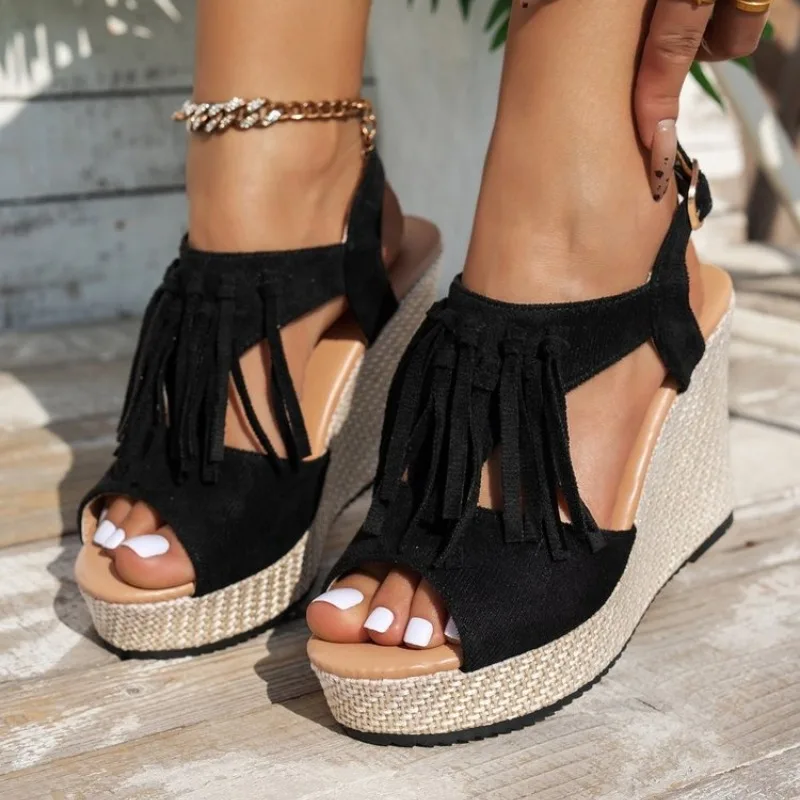 Women Sandals Summer New Wedges Platform Sandals Sexy High Heels Shoes Peep Toe
Women Sandals Summer New Wedges Platform Sandals Sexy High Heels Shoes Peep Toe